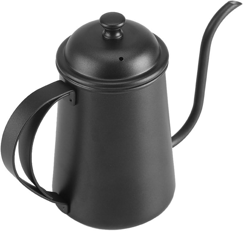650ML Stainless Steel Gooseneck Spout Kettle for Brewing Coffee and Tea - Black