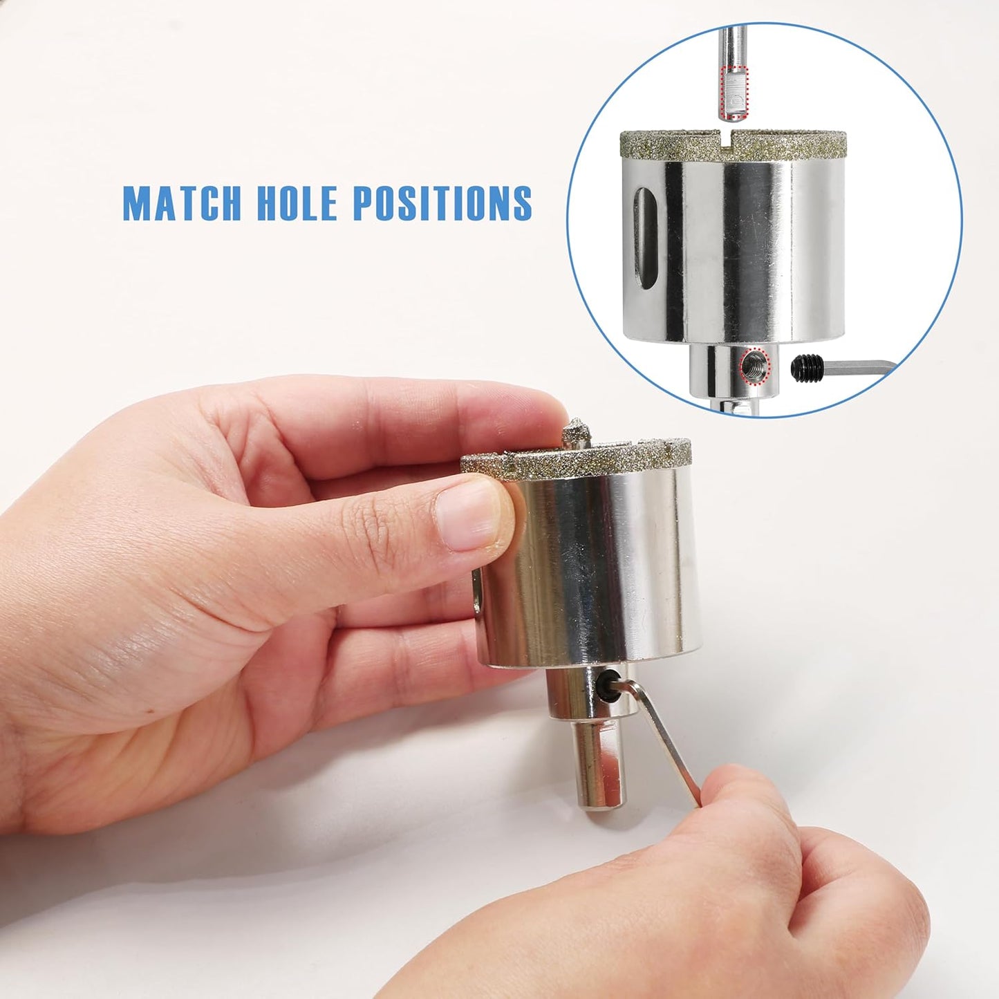 65mm Diamond Hole Saw with Center Drill Bit for Ceramic, Glass, Porcelain, Marble - Jamiikury Glass Hole Cutter