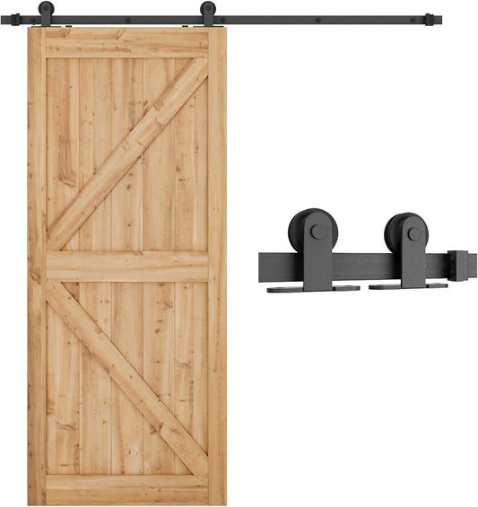 6.6 Ft Top Mount Sliding Barn Door Hardware Kit - Easy Installation & Smooth Operation - Fits 36"-40" Wide Door Panel - Step-by-Step Instructions Included - WildKart