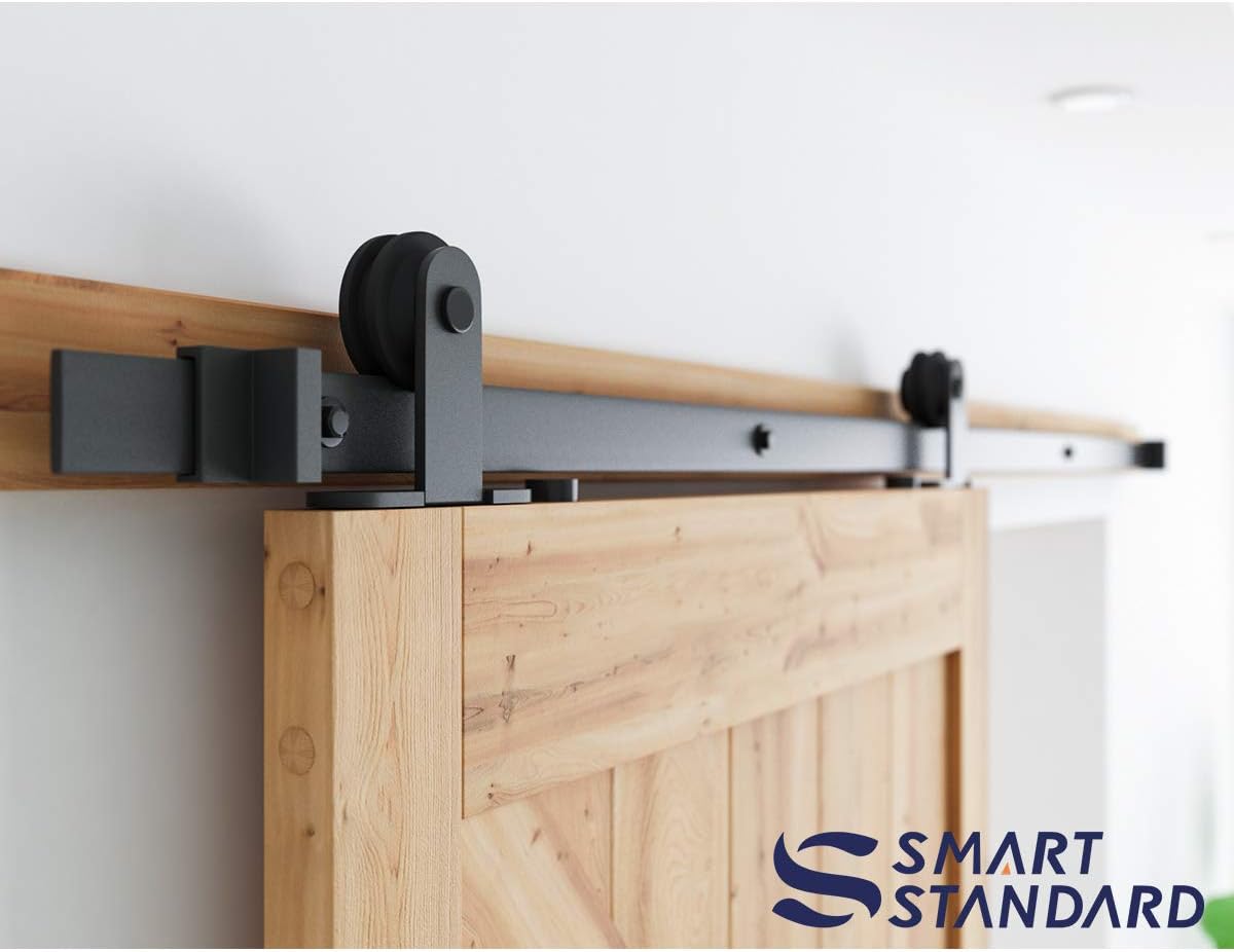 6.6 Ft Top Mount Sliding Barn Door Hardware Kit - Easy Installation & Smooth Operation - Fits 36"-40" Wide Door Panel - Step-by-Step Instructions Included - WildKart