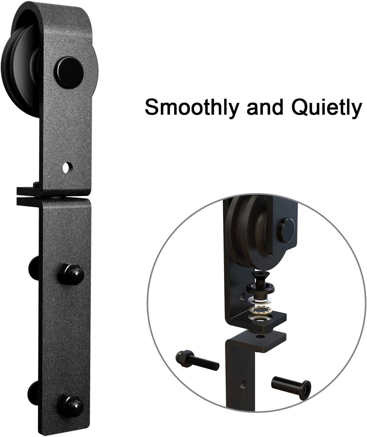 6.6FT Heavy Duty Bi-Folding Barn Door Hardware Sliding Track Kit for 4 Doors - Hardware Only