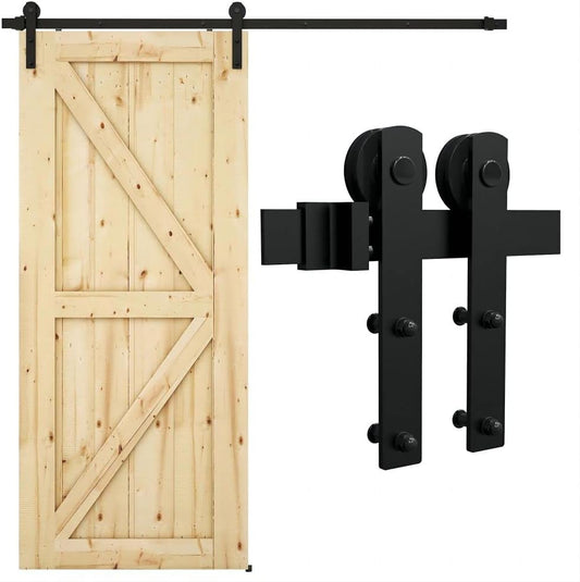 6.6FT Sliding Barn Door Hardware Kit for Single Wood Door - Easy Installation, Fits 35"-40" Wide, 1.18"-1.96" Thickness - Smooth & Quiet Operation, Includes Instructions