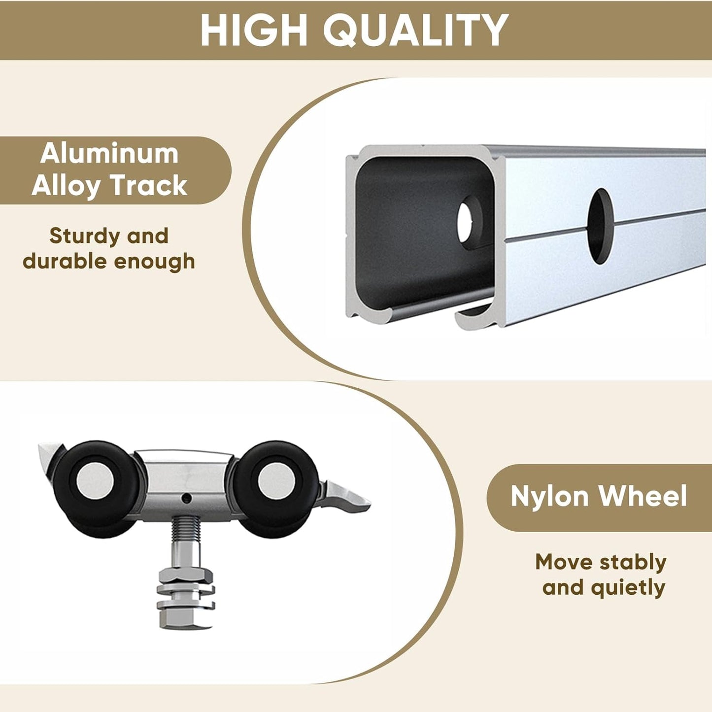 6FT Barn Door Hardware Kit, Black Aluminium Alloy Box Rail Sliding Door Track for Classic Modern Interior Single Wooden Door by JUBEST - WildKart