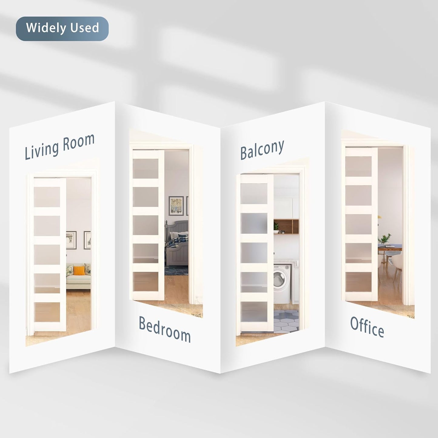 6FT Commercial Grade Pocket Door Hardware and Track Set with Soft Close Mechanism - Fits 24"-36" Wide Doors - Durable, Smooth, and Easy to Install
