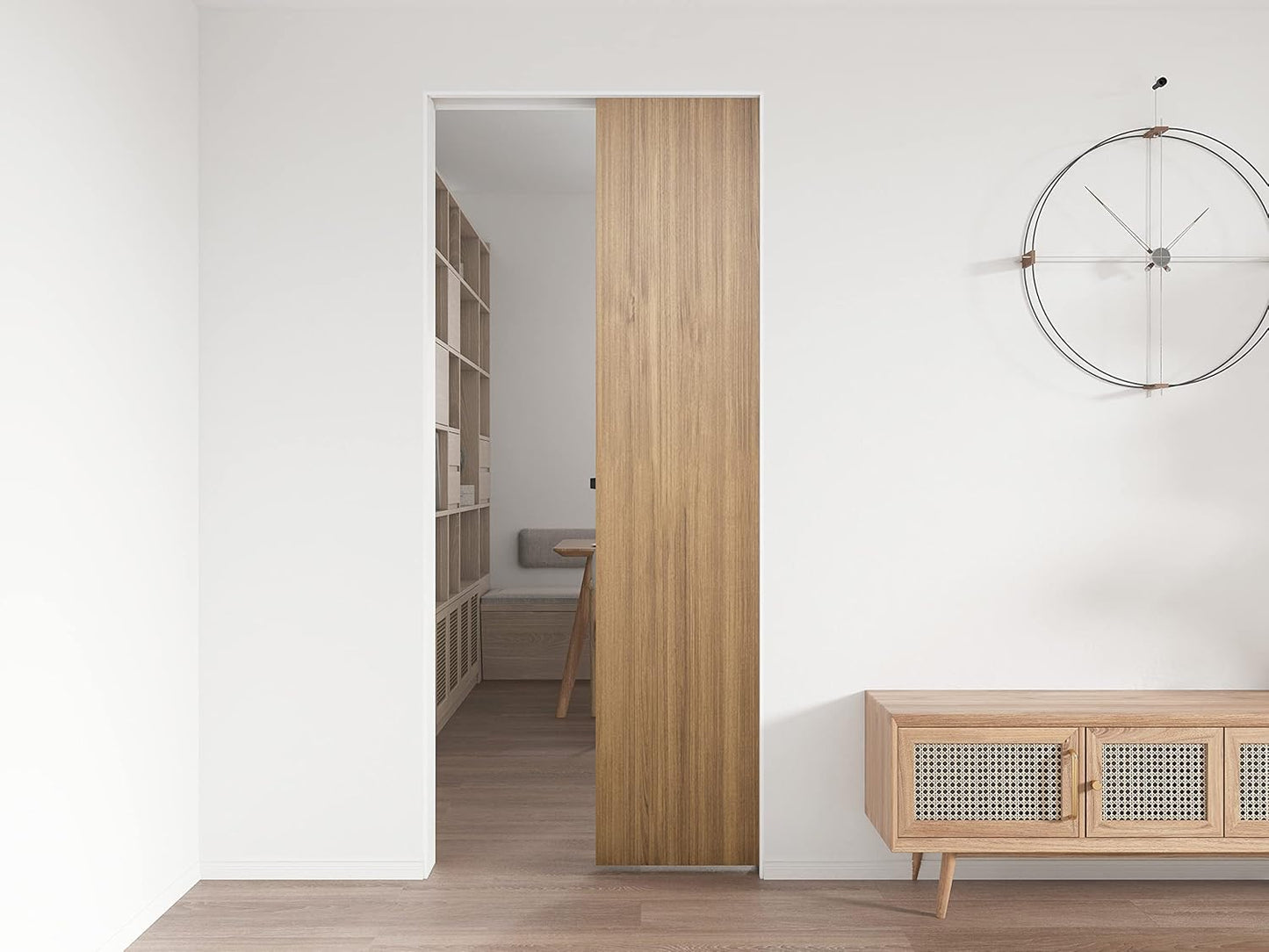 6FT Commercial Grade Sliding Pocket Door Hardware and Track Set - Durable, Smooth, Easy Install - 68.7'' Track Length - WildKart