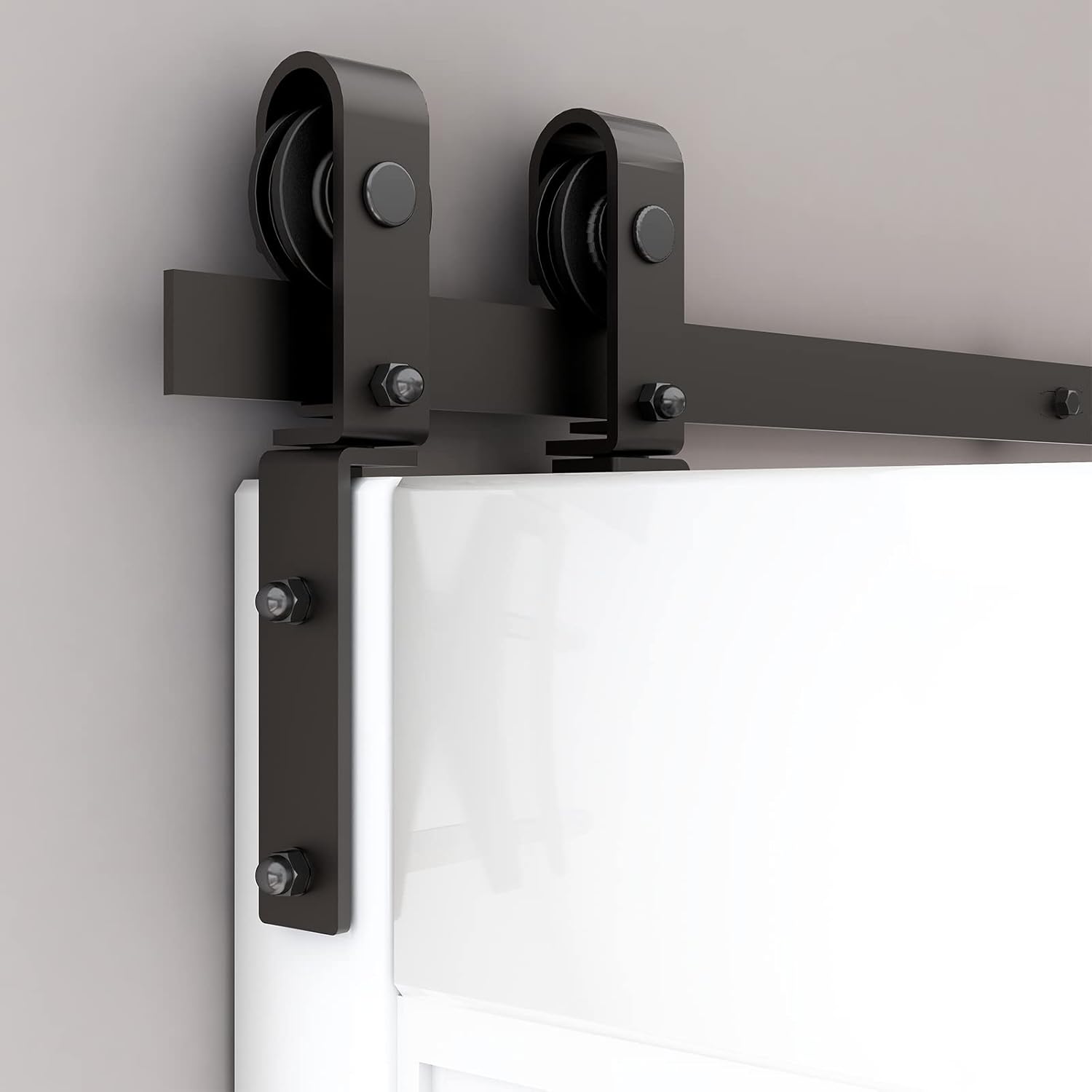 6FT/72'' Bi-Folding Barn Door Hardware Sliding Track Kit - Heavy Duty for 4 Doors (Hardware Only)