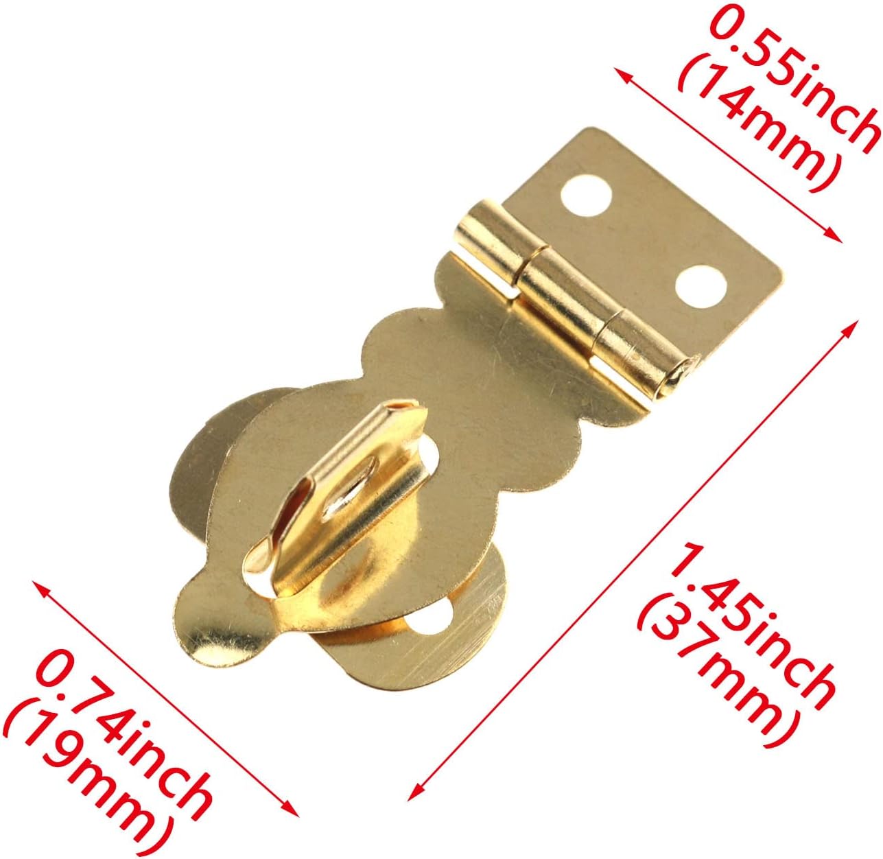 6pcs Brass Solid Padlock Hasp Buckles with Screws for Wooden Boxes, Wine Gifts, Handbags - Furniture Hardware