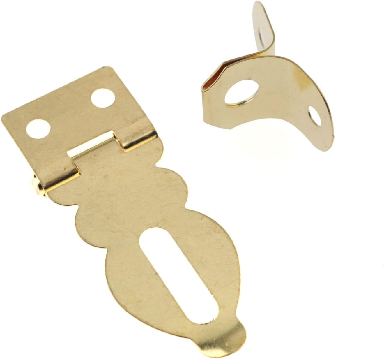 6pcs Brass Solid Padlock Hasp Buckles with Screws for Wooden Boxes, Wine Gifts, Handbags - Furniture Hardware