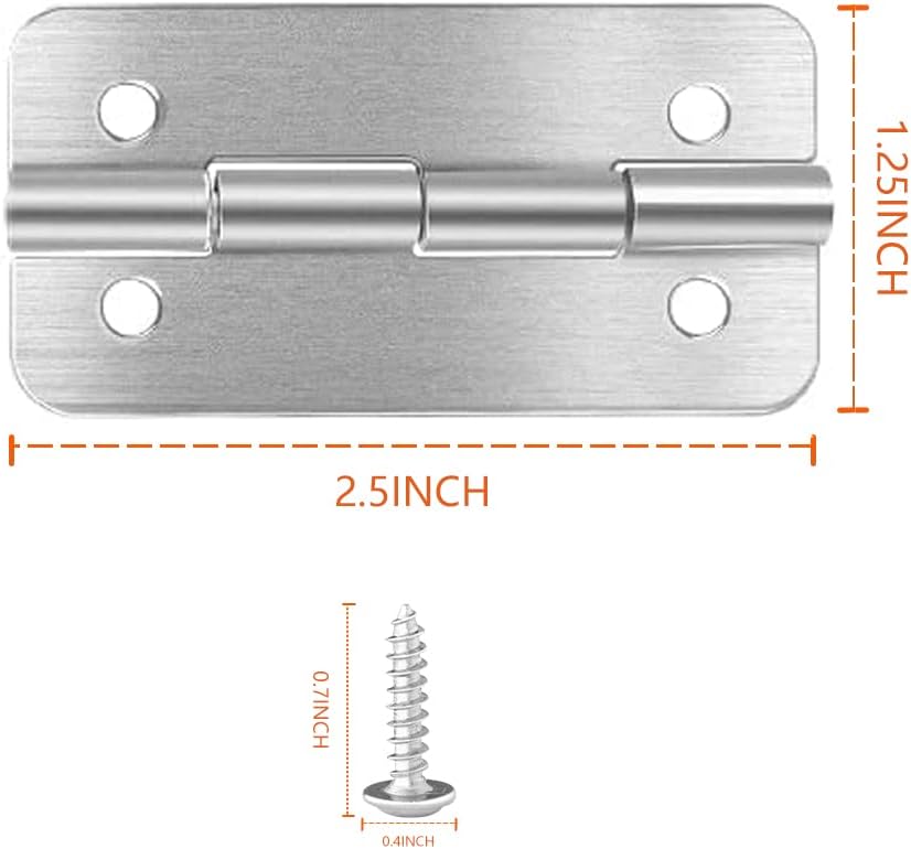 6pcs Stainless Steel Replacement Cooler Hinges and Screws Set for Igloo Style Ice Chests