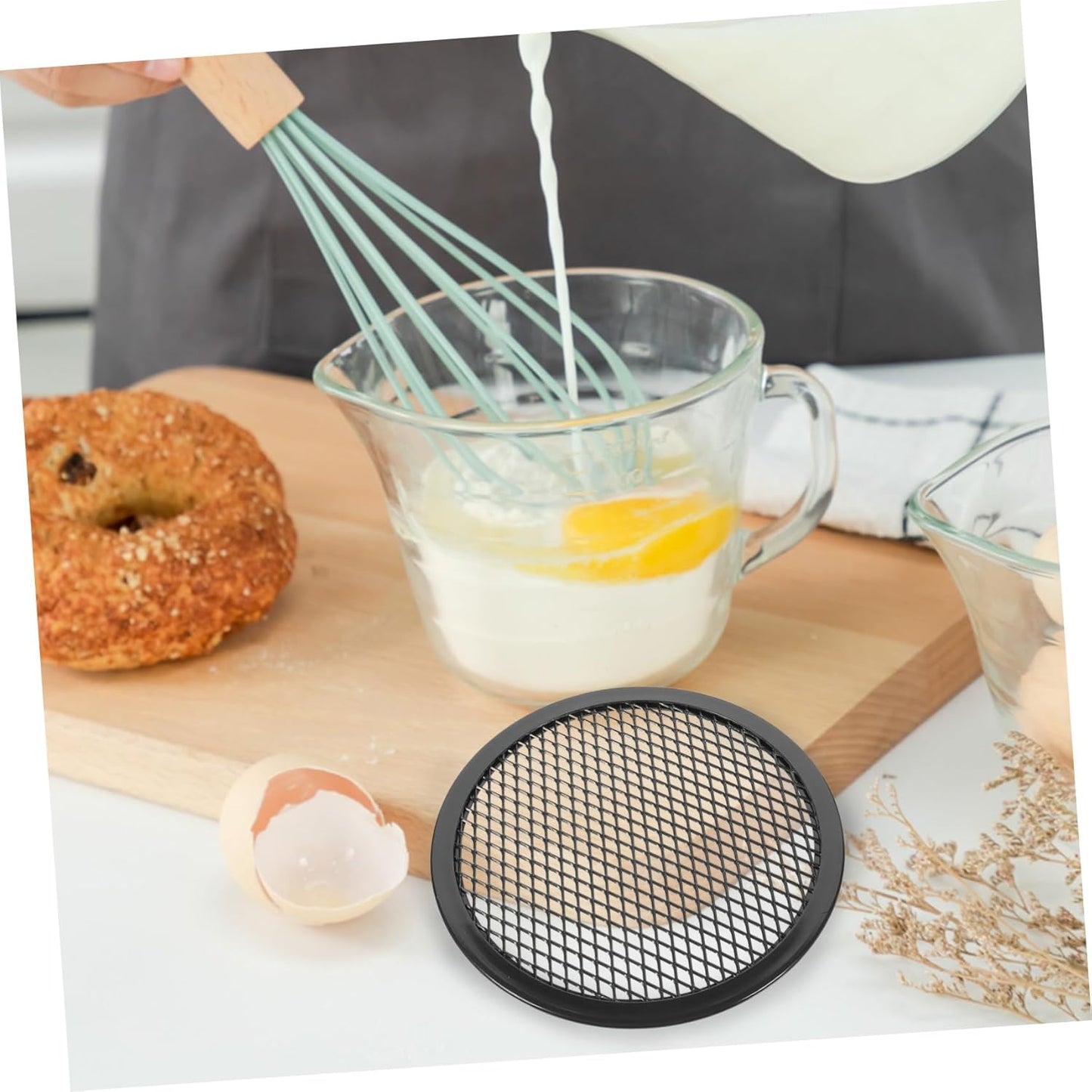 7-Inch Round Pizza Pan with Holes - Durable Aluminum Baking Pan for Easy Oven Cooking