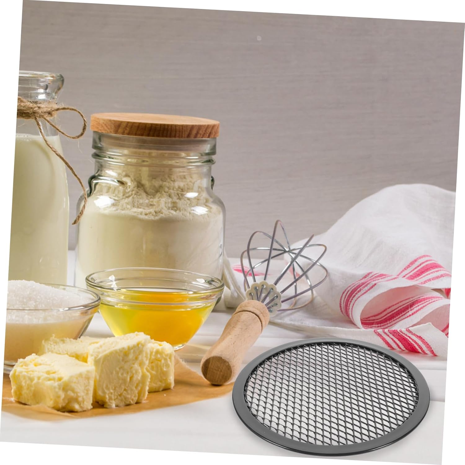 7-Inch Round Pizza Pan with Holes - Durable Aluminum Baking Pan for Easy Oven Cooking