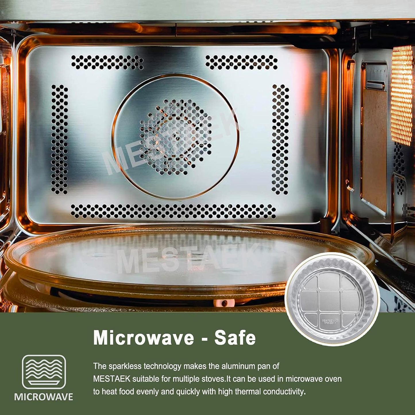 7" Sturdy Aluminum Foil Pans with Lids (5 Pack) - Heavy Duty Reusable Tin for Cooking and Baking