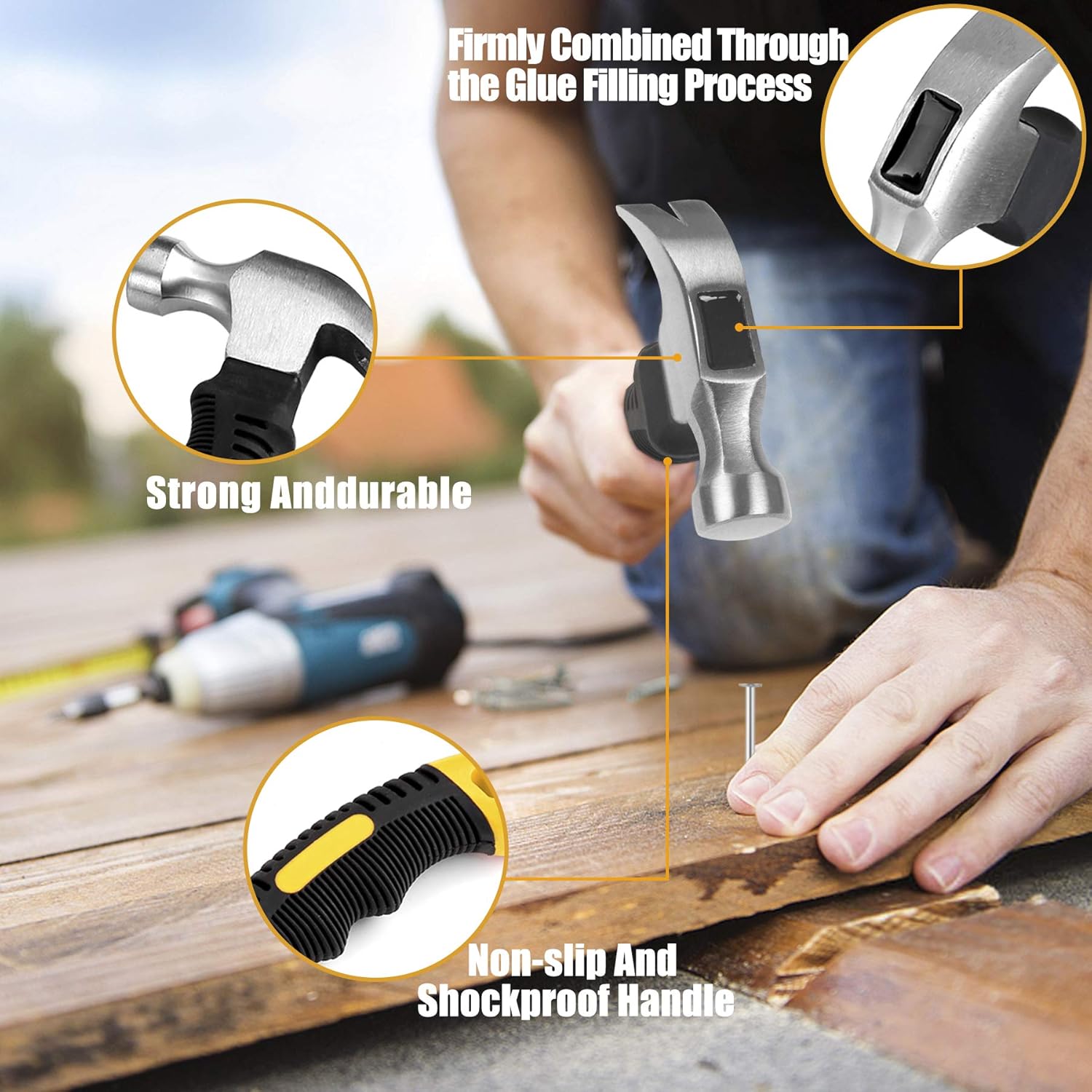 700PCs Small Nails Assortment Kit with Mini Hammer for Hanging Pictures - Includes 280 Wall Nails & 280 Finishing Nails - Picture Hangers for Drywall - WildKart