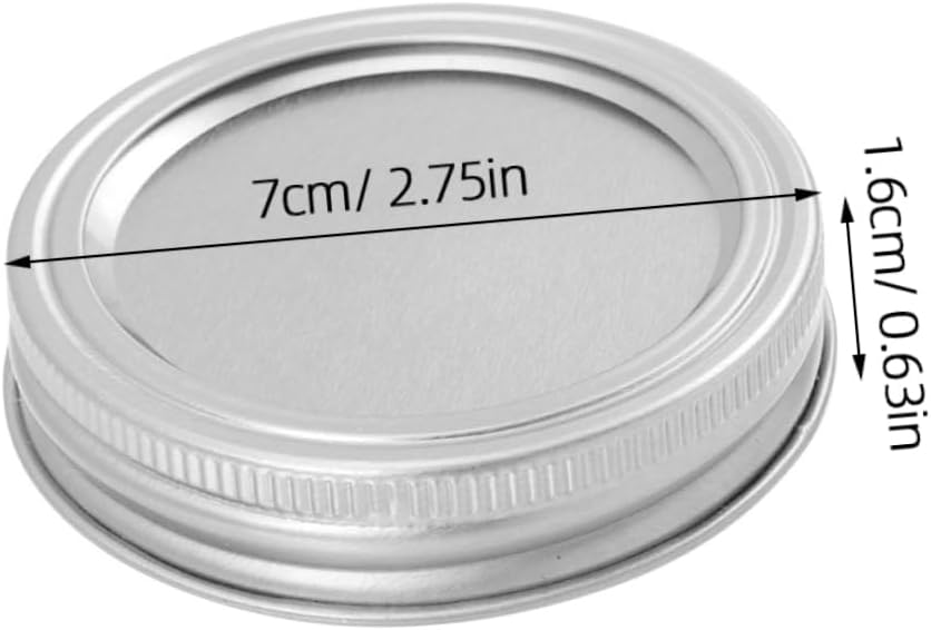 70mm Wide Mouth Mason Jar Lids and Rings Set for Canning and Storage - Metal Covers for Mason Jars
