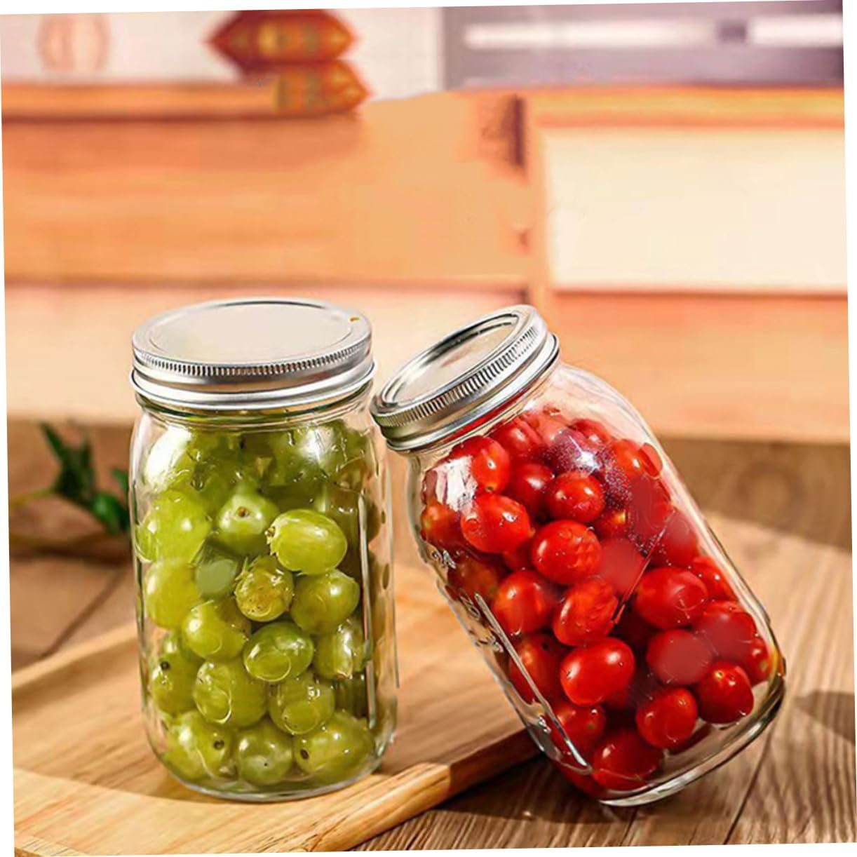 70mm Wide Mouth Mason Jar Lids and Rings Set for Canning and Storage - Metal Covers for Mason Jars