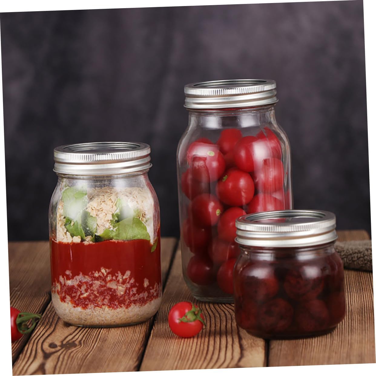 70mm Wide Mouth Mason Jar Lids and Rings Set for Canning and Storage - Metal Covers for Mason Jars