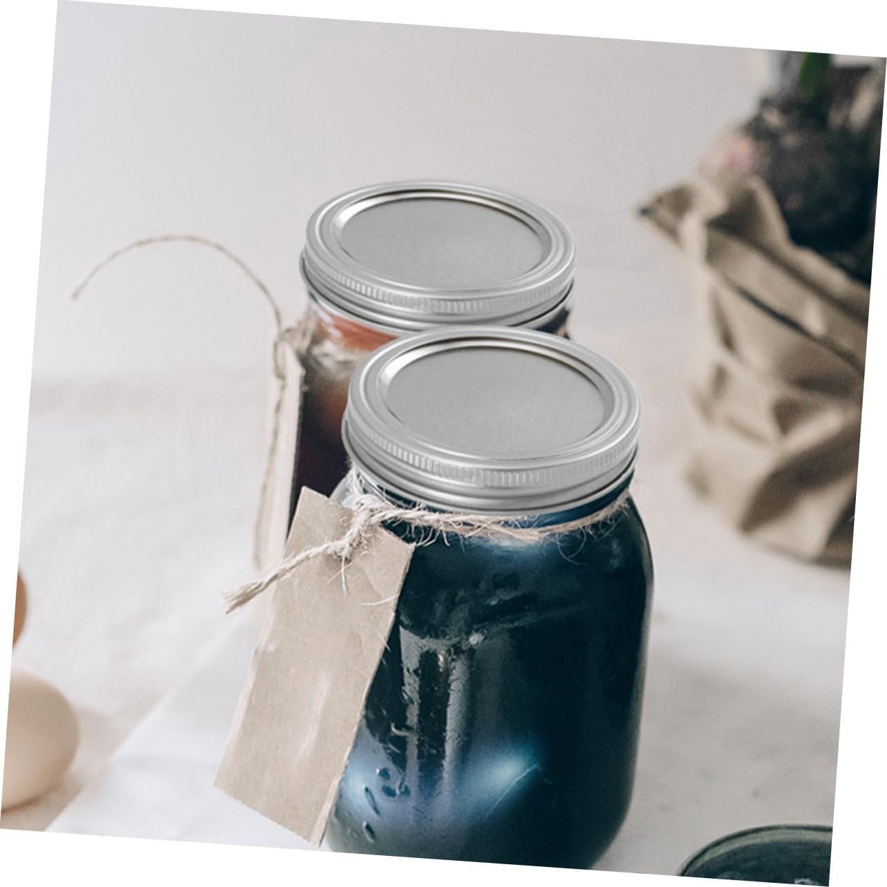 70mm Wide Mouth Mason Jar Lids and Rings Set for Canning and Storage - Metal Covers for Mason Jars