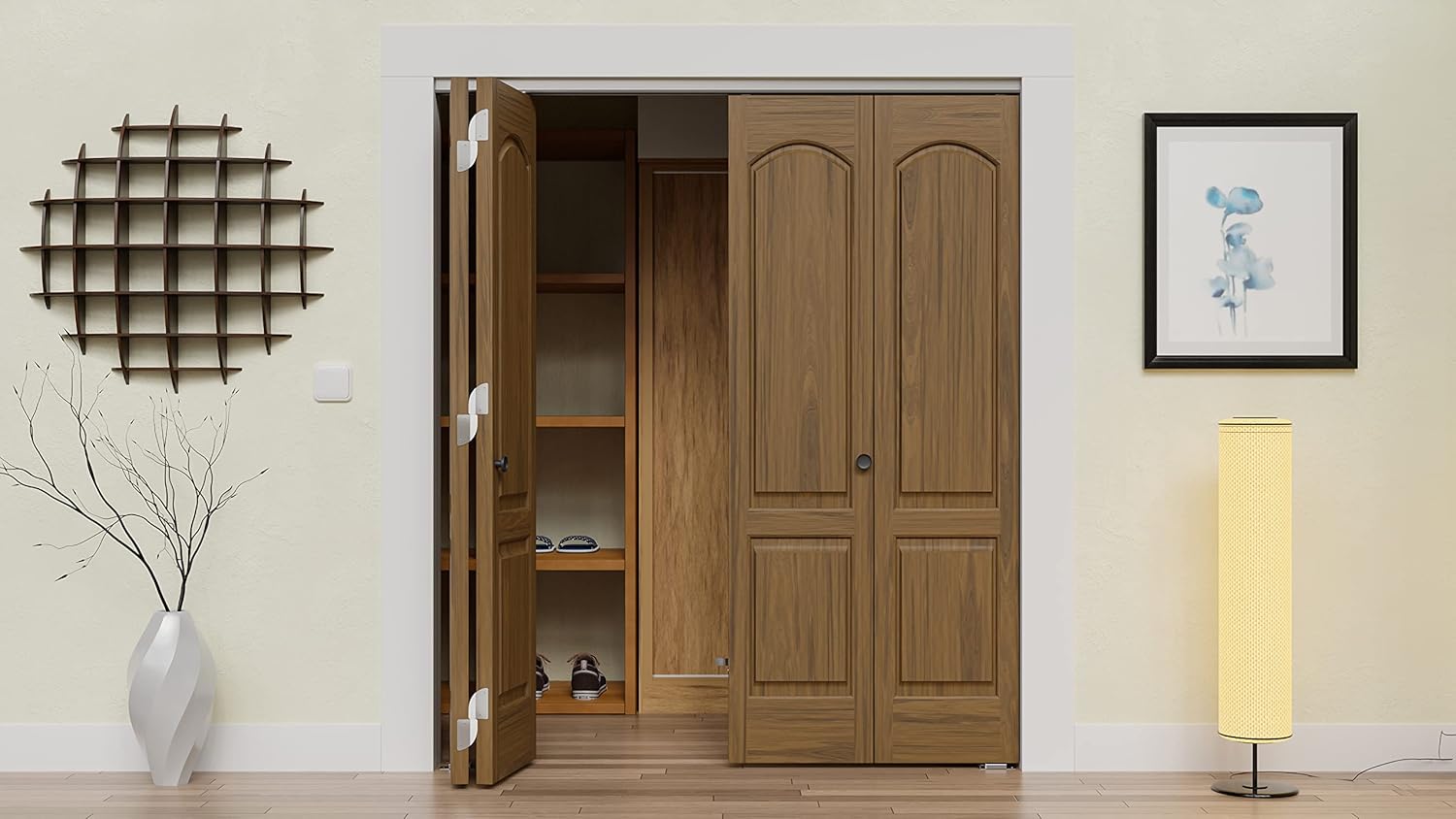 72" Bifold Door Hardware Kit for 4 Doors, Heavy Duty 150 LB Capacity, Smooth Operation - Villar Home Designs