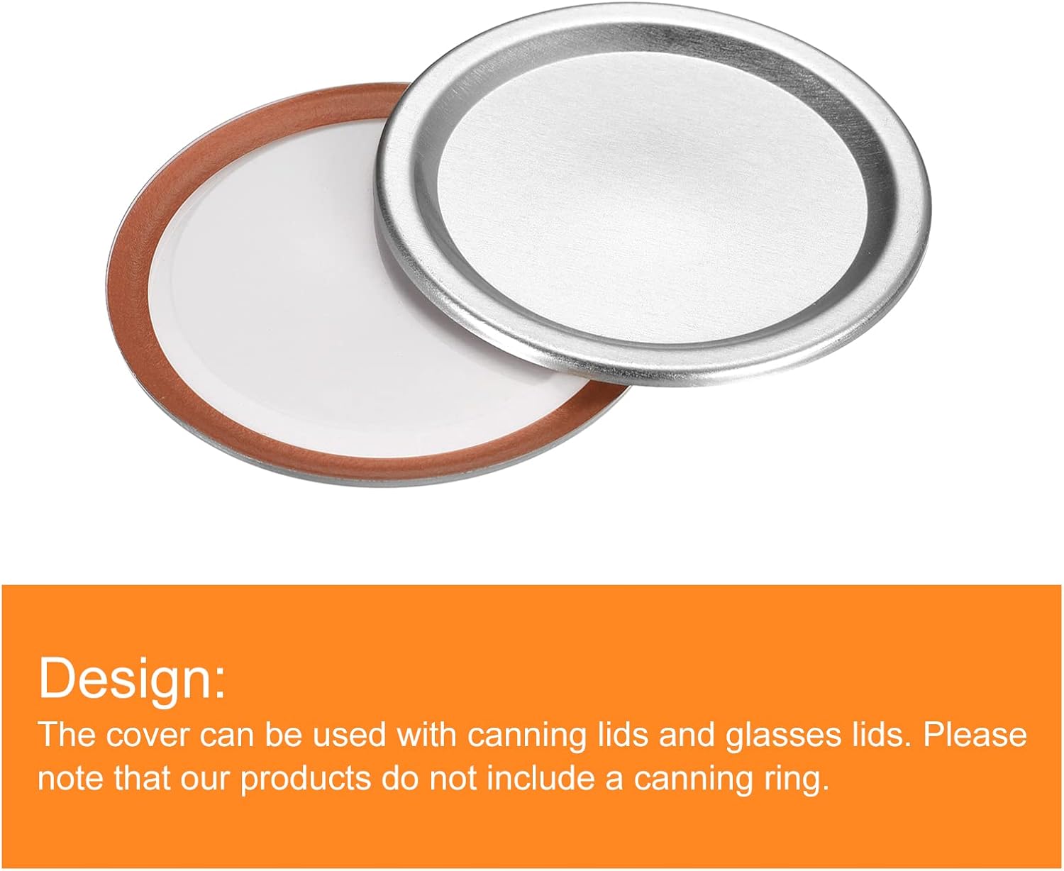 72pcs Regular Mouth Tinplate Split-Type Mason Jar Lids - Leak Proof Canning Storage Covers Silver