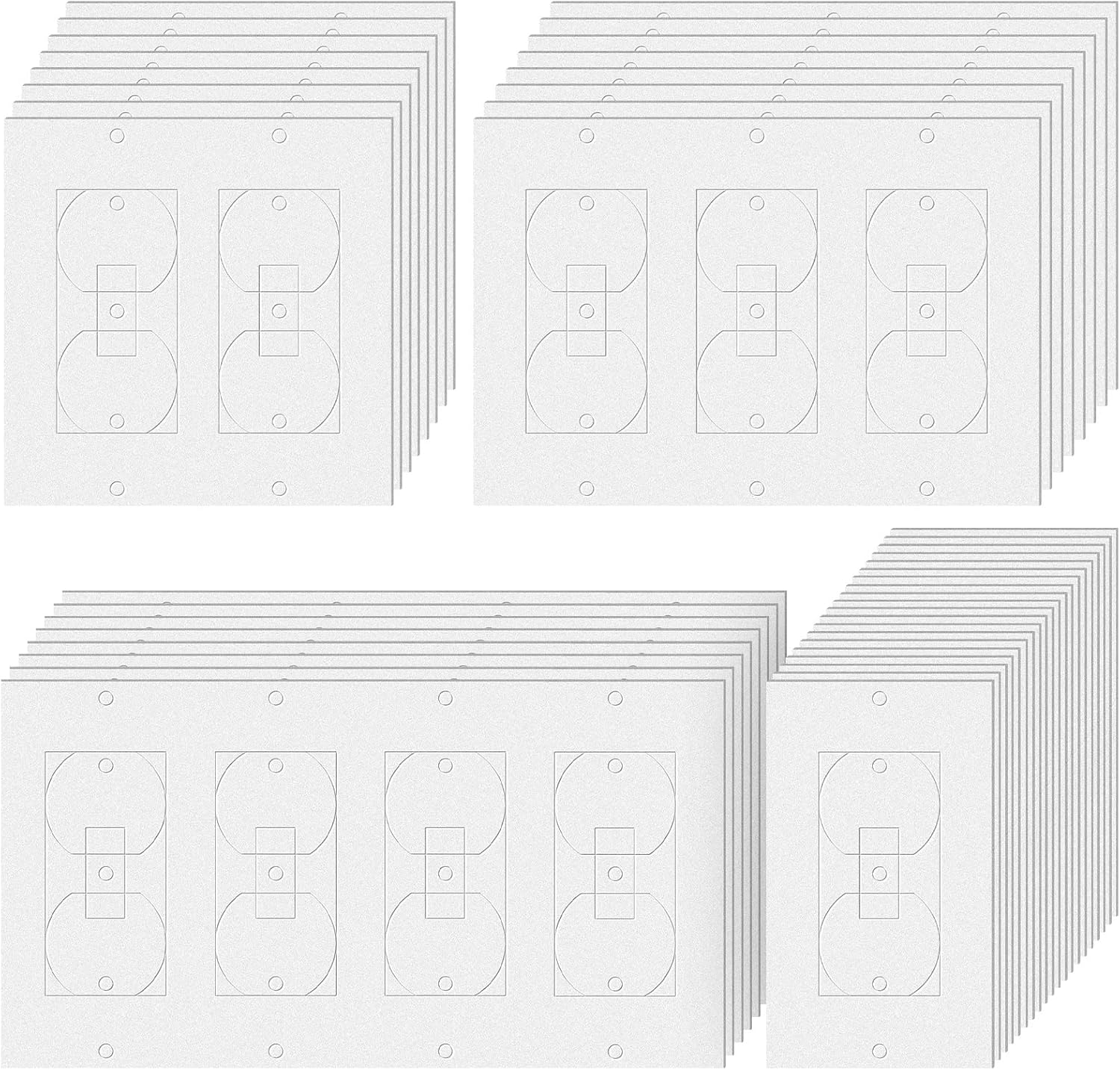 74-Pack Wall Plate Insulation Gaskets for Electrical Switch Covers - Insulating Weatherproof Pads without Adhesive Foam - Draft Sealers for Outlet Insulation