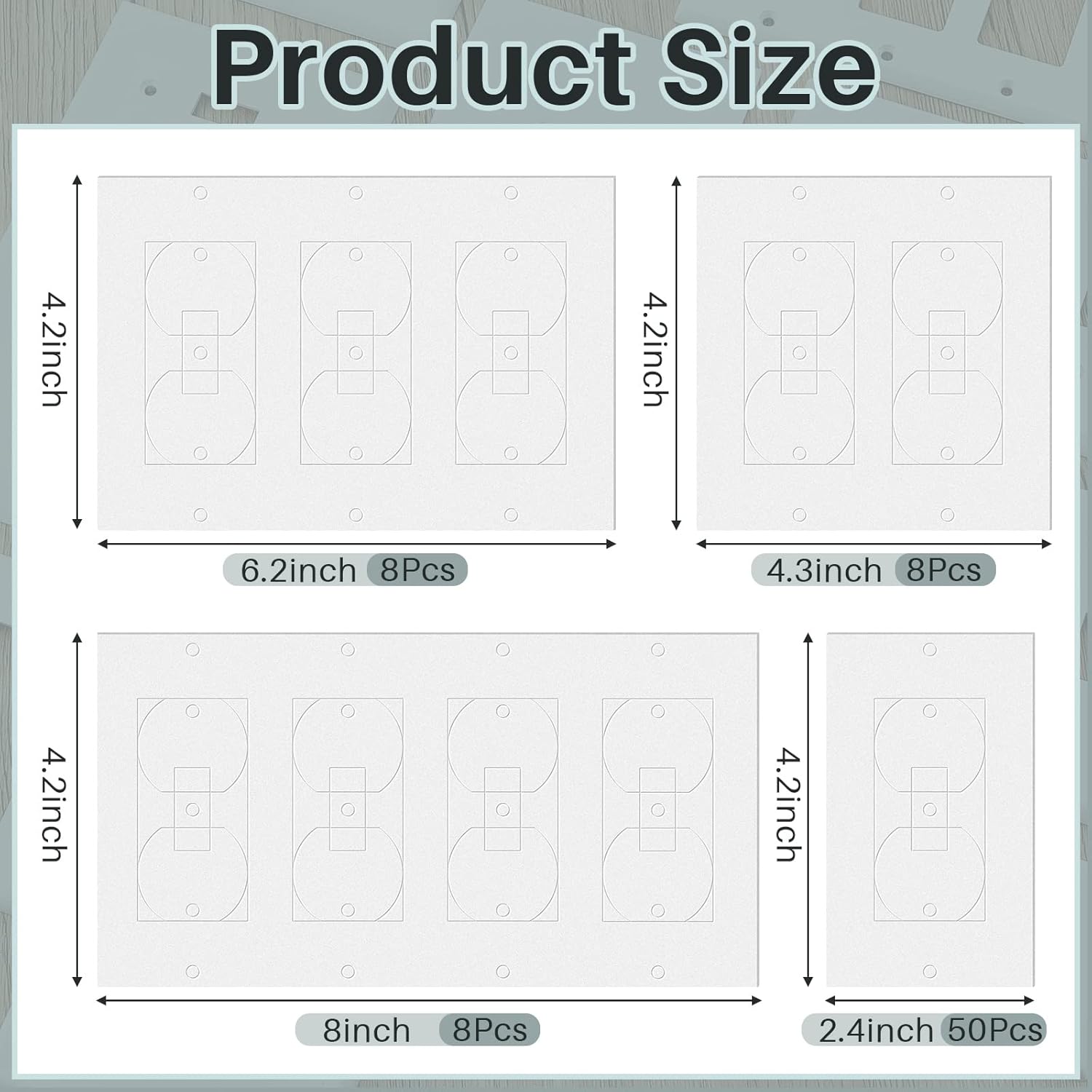 74-Pack Wall Plate Insulation Gaskets for Electrical Switch Covers - Insulating Weatherproof Pads without Adhesive Foam - Draft Sealers for Outlet Insulation