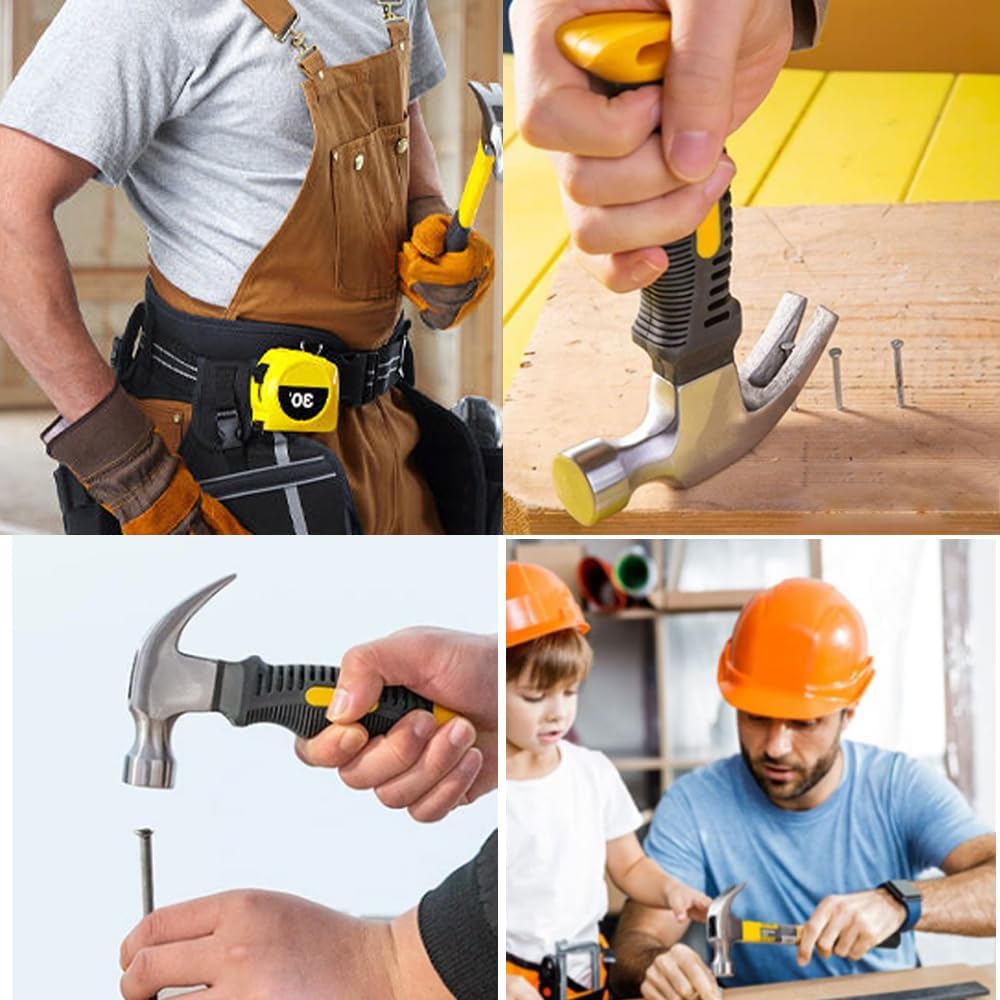 750PCs Small Nails Assortment Kit with 8oz Claw Hammer - Home DIY Camping Tent Stakes