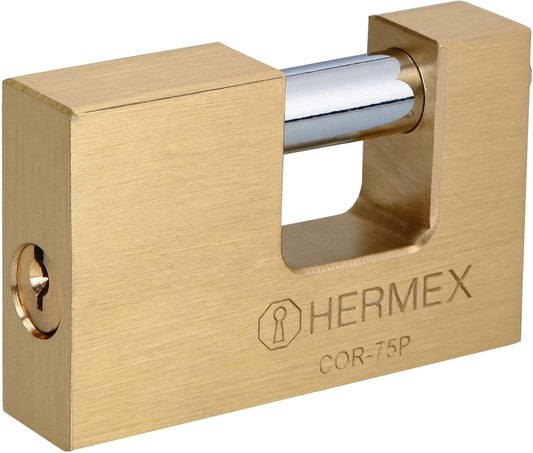75mm Brass Antipalanca Lock by Hermex Basic