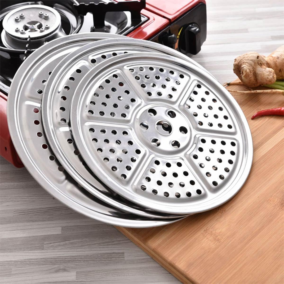 7.87" Stainless Steel Steamer Rack Stand for Pressure Cooker and Canning - Durable Pot Insert with Holes for Kitchen Cooking by ECYC Ltd