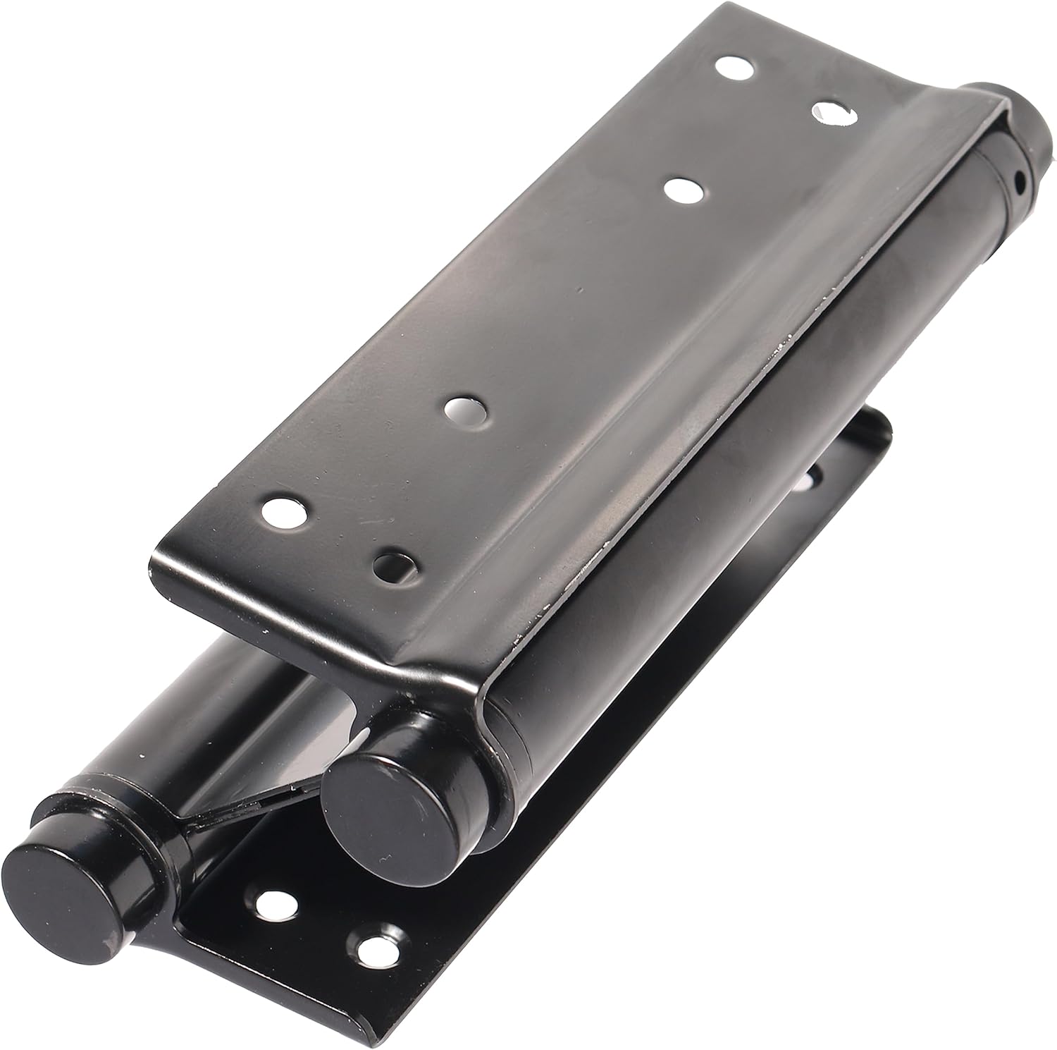 8" Black Heavy Duty Double Action Spring Hinges for Cafe Saloon Pub Swinging Doors - Pair, 201 Stainless Steel