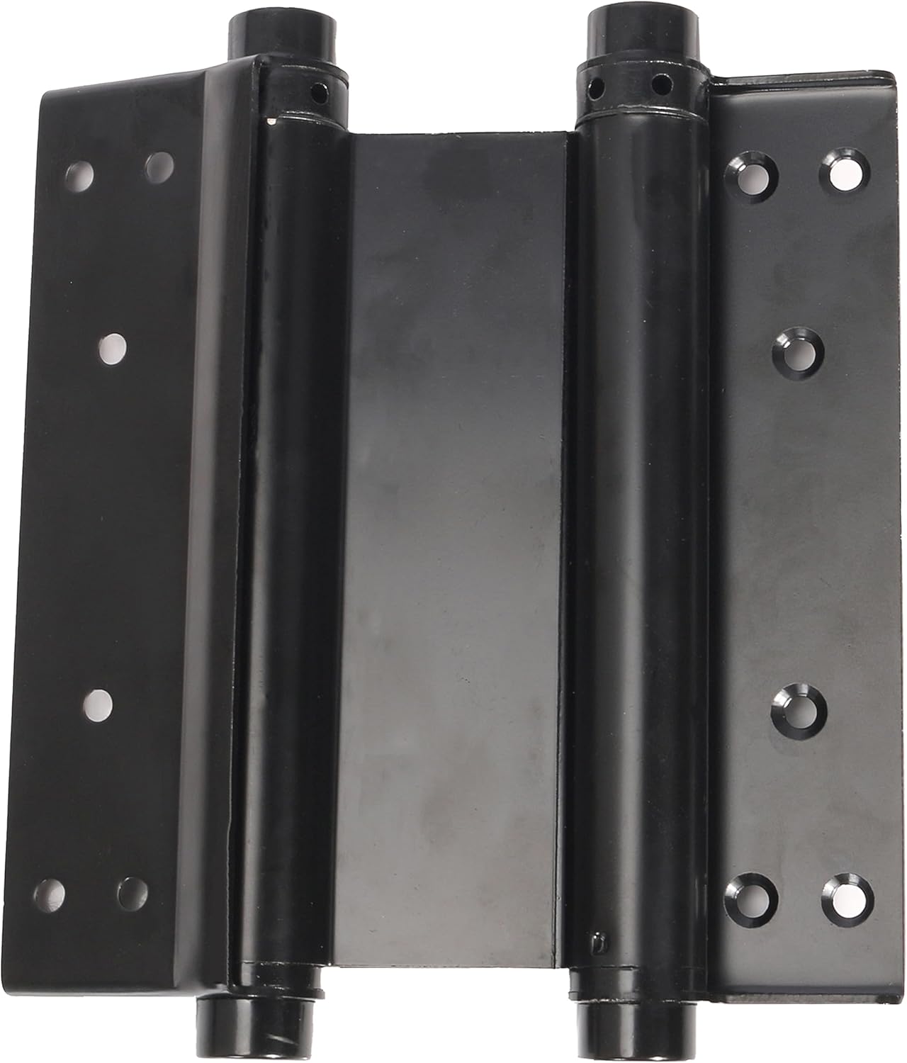 8" Black Heavy Duty Double Action Spring Hinges for Cafe Saloon Pub Swinging Doors - Pair, 201 Stainless Steel