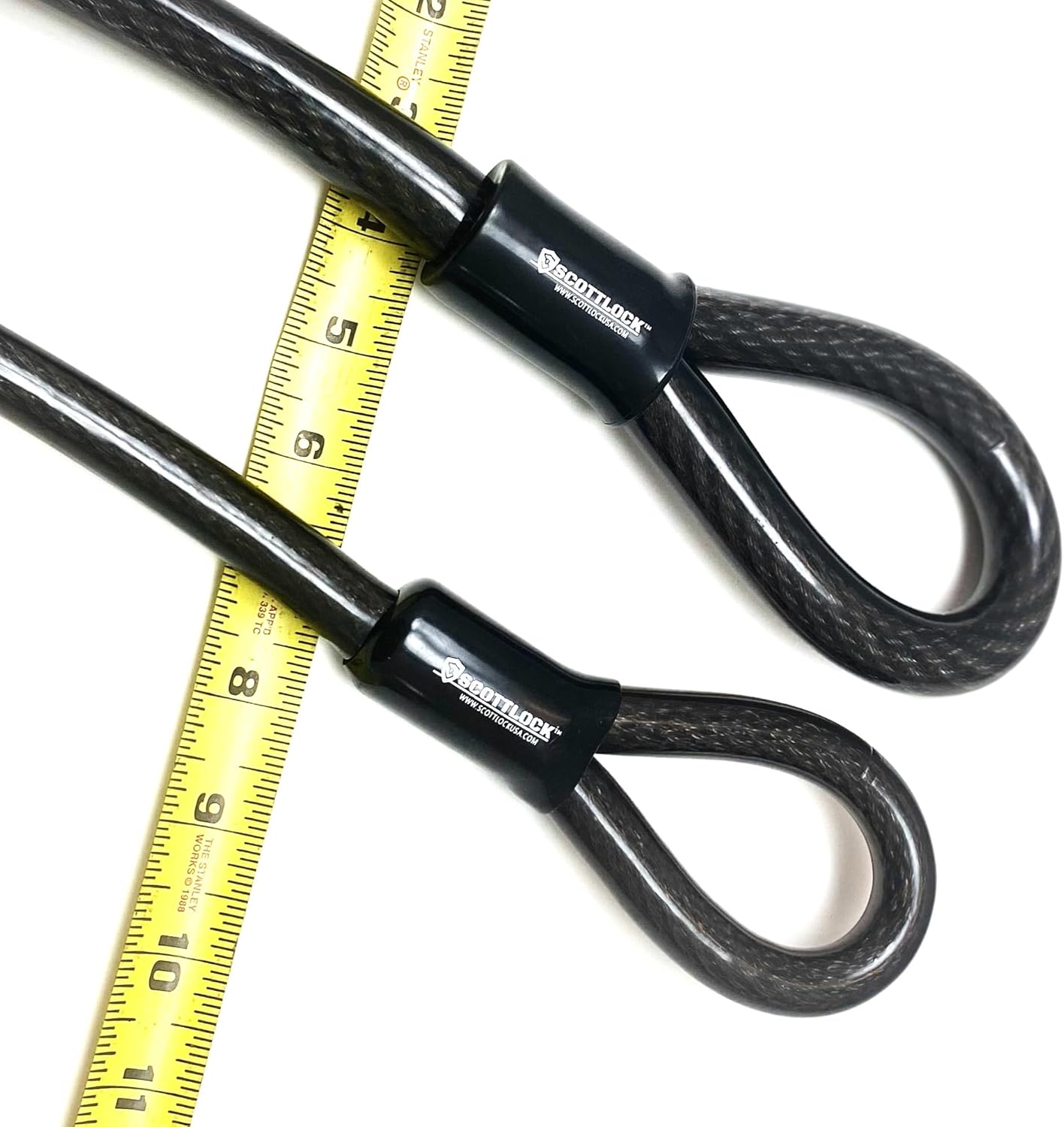 8 Foot Long 20mm High Security Dual Loop Colossal Cable by SCOTTLOCK (3/4" Thick - Largest in USA)