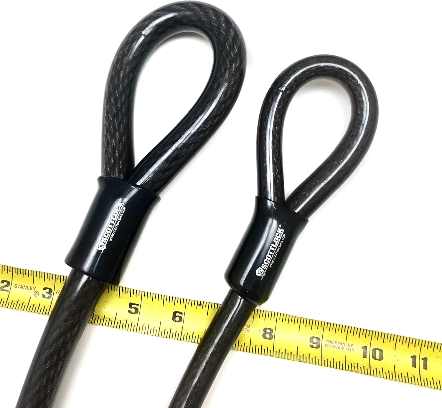8 Foot Long 20mm High Security Dual Loop Colossal Cable by SCOTTLOCK (3/4" Thick - Largest in USA)