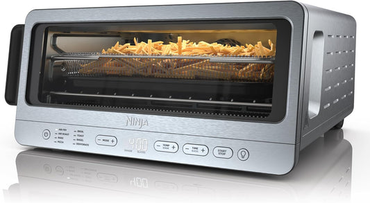 8-in-1 Ninja Flip Toaster Oven & Air Fryer with Large Capacity, Space-Saving Flip Up Design, Stainless Steel Finish, 1800 Watts (Model SP151)