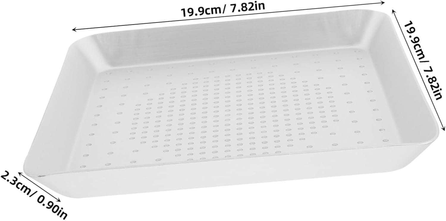 8-Inch Aluminum Pizza Pan Oven Baking Tray with Holes for Crispy Pizza - Kitchen Baking Supply