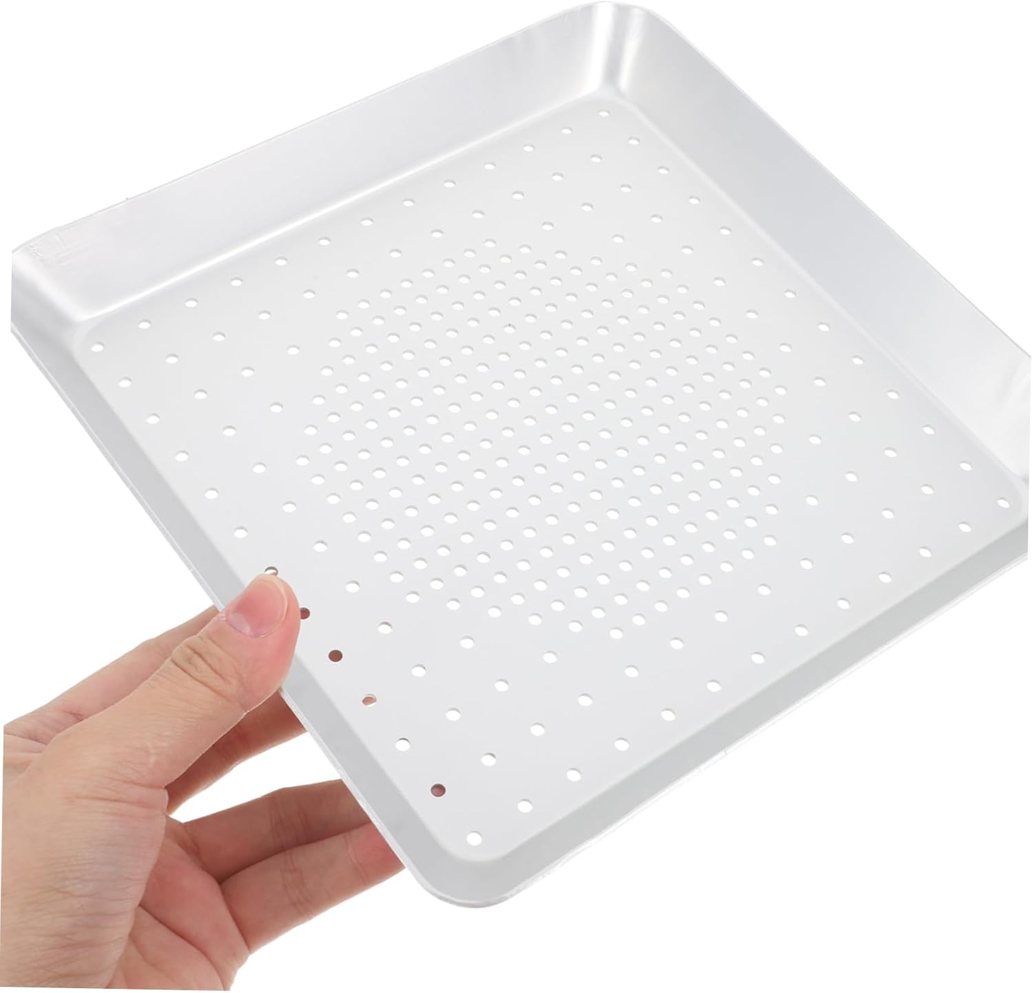 8-Inch Aluminum Pizza Pan Oven Baking Tray with Holes for Crispy Pizza - Kitchen Baking Supply