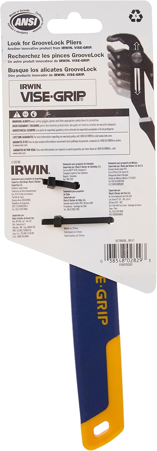 8-Inch IRWIN VISE-GRIP Adjustable Wrench (Model 2078608) - Durable and Versatile Hand Tool for Tightening and Loosening Nuts and Bolts