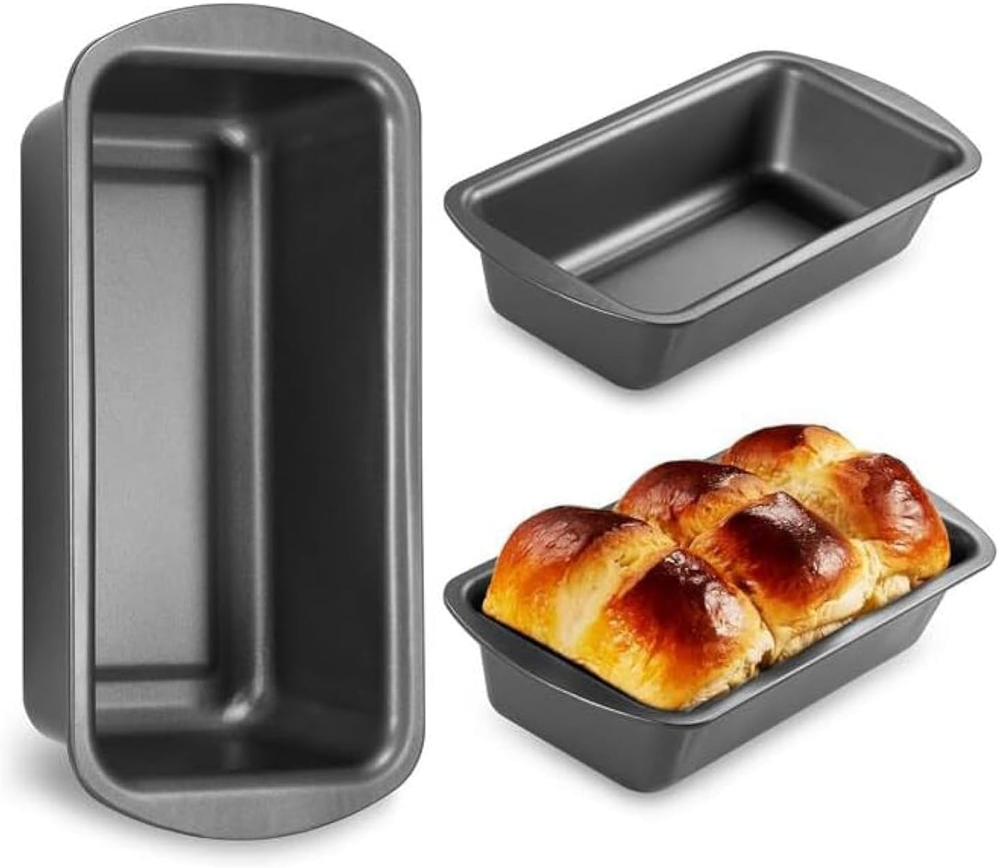 8-Inch Rectangular Non-Stick Bread Toast Mold Pan - Black - GXHUANG