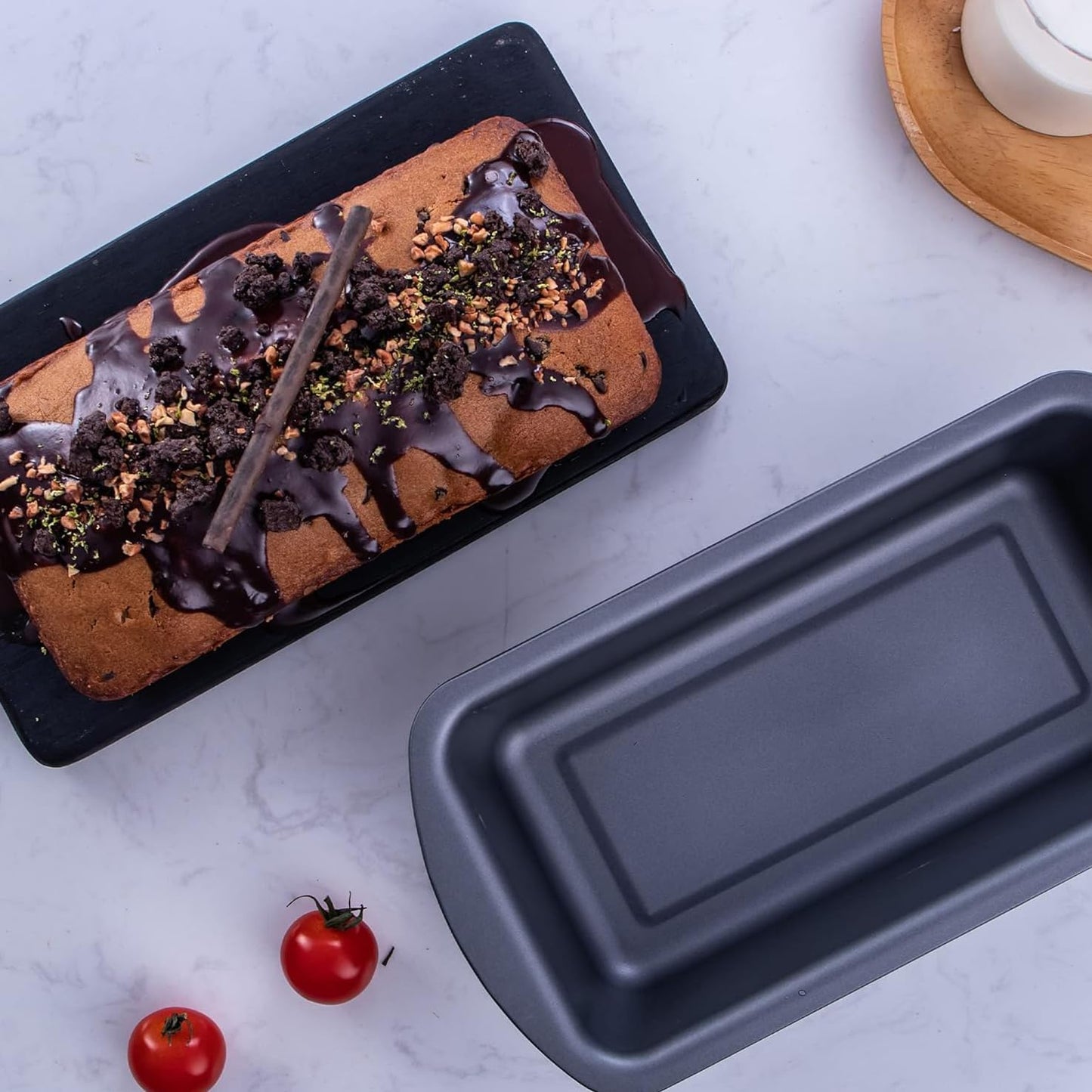 8-Inch Rectangular Non-Stick Bread Toast Mold Pan - Black - GXHUANG