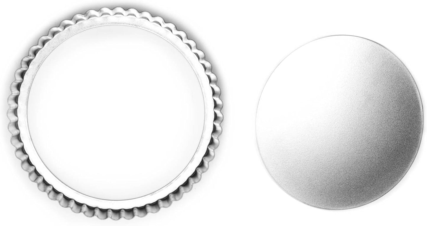 8-Inch Tin-Plated Steel Round Tartlet/Quiche Pan with Removable Bottom by Fox Run
