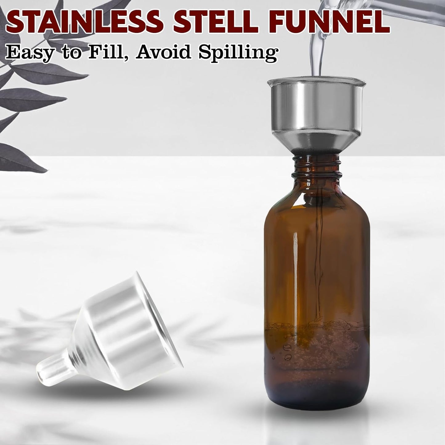 8 Pack 4oz Amber Glass Bottles with Lids for Homemade Vanilla Extract - Set of 8 Stickers Included for Syrup and Sauce Storage