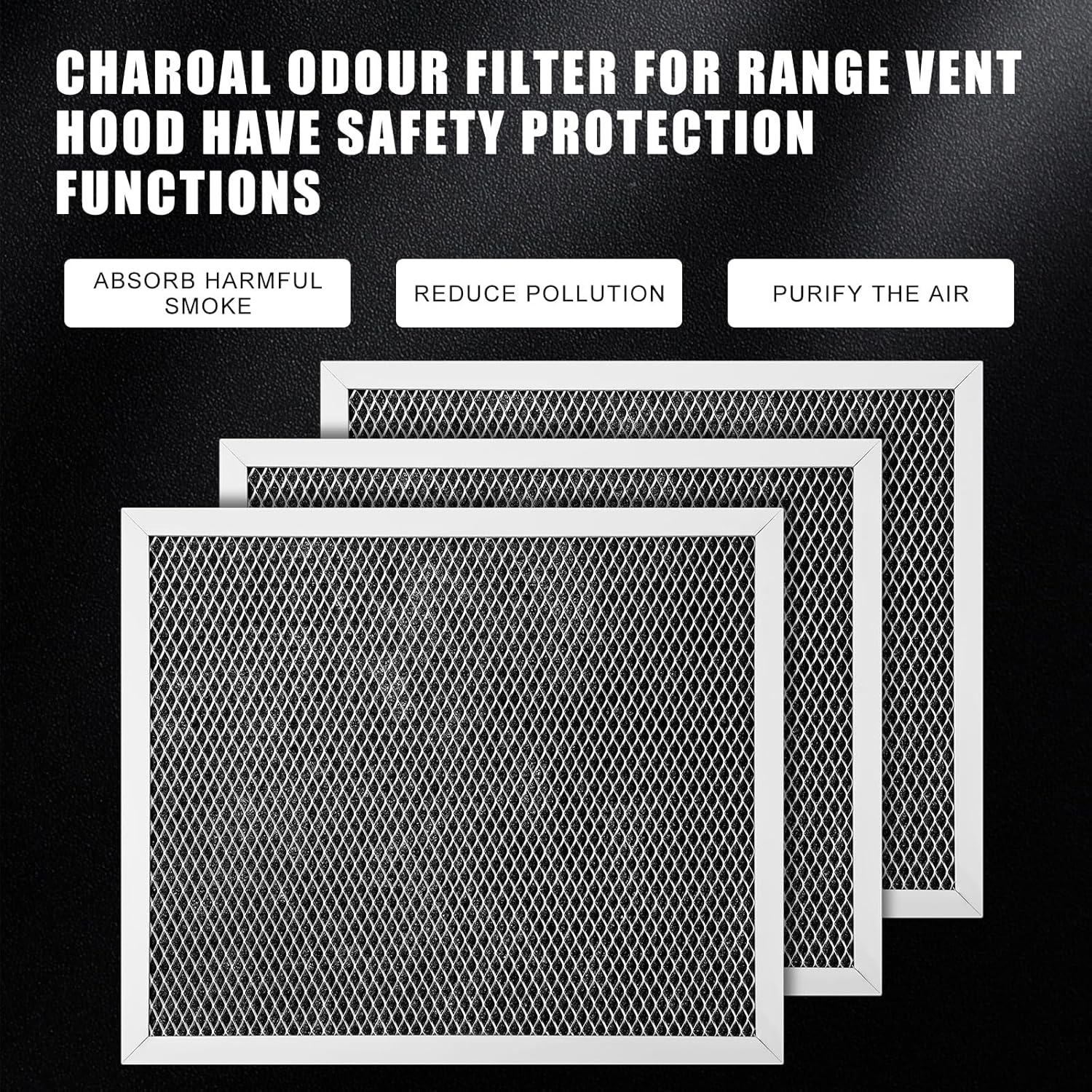 8-Pack Baquler Range Hood Filter Replacement Compatible with Broan Nutone 97007696 - Stove Vent Aluminum Mesh Charcoal Filter for Kitchen Air