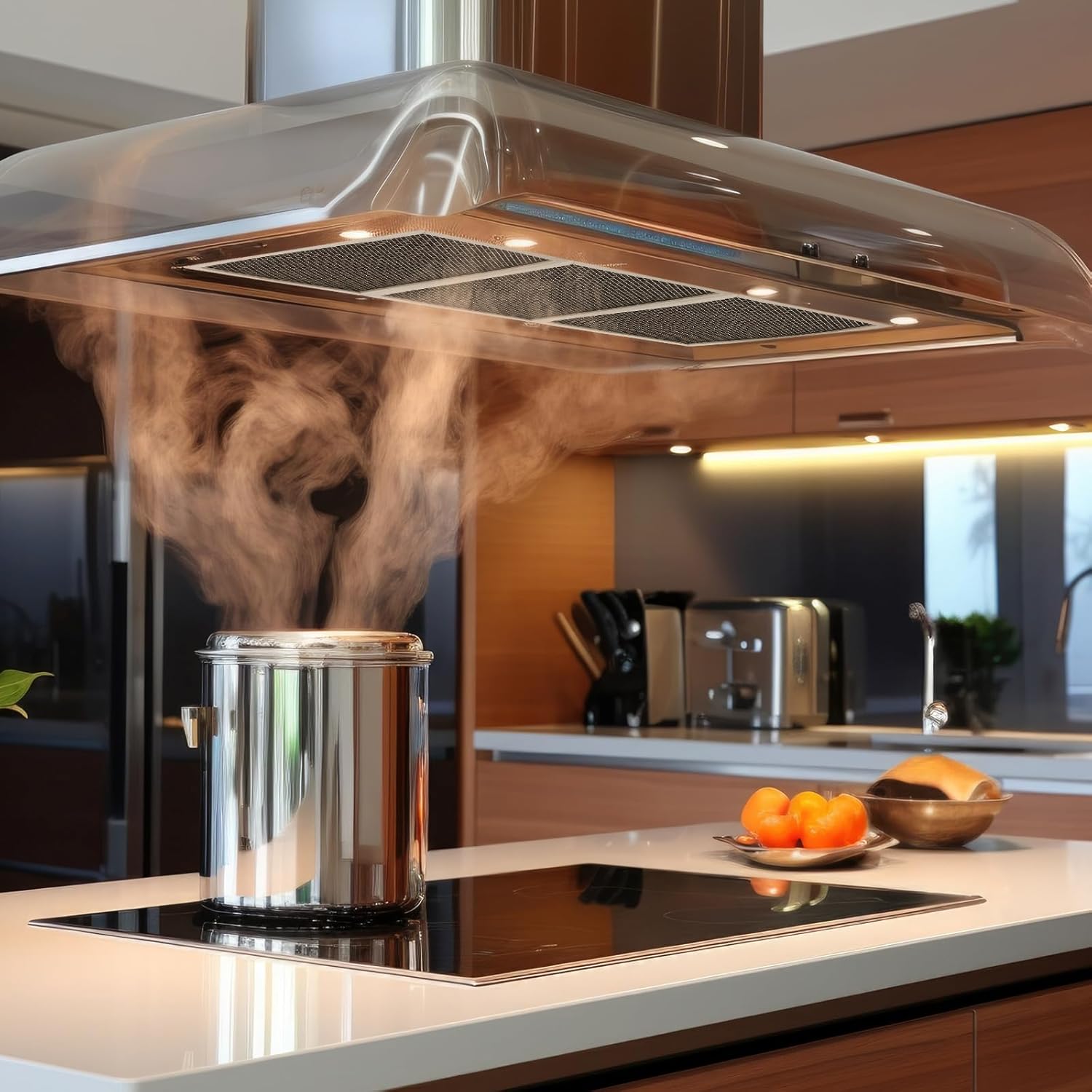 8-Pack Baquler Range Hood Filter Replacement Compatible with Broan Nutone 97007696 - Stove Vent Aluminum Mesh Charcoal Filter for Kitchen Air