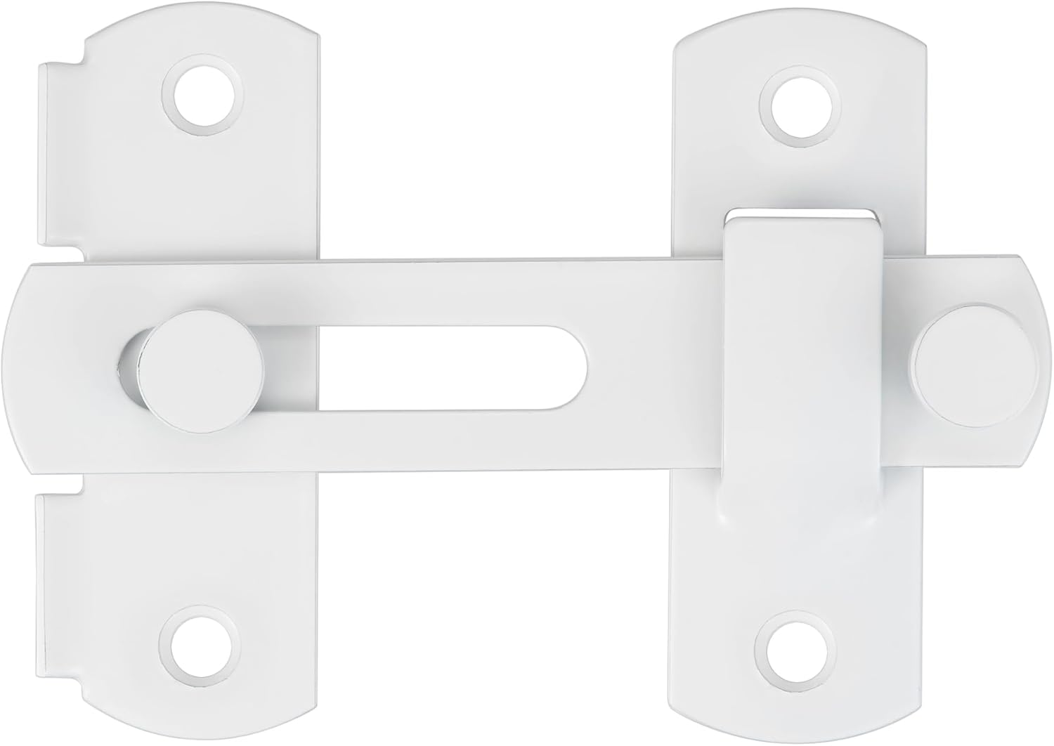 8 Pack White Stainless Steel Barn Door Latches for Bi-fold, Sliding, Wine Cabinet, and Closet Doors - 3.93" x 2.75" Flip Lock with Antique Finish
