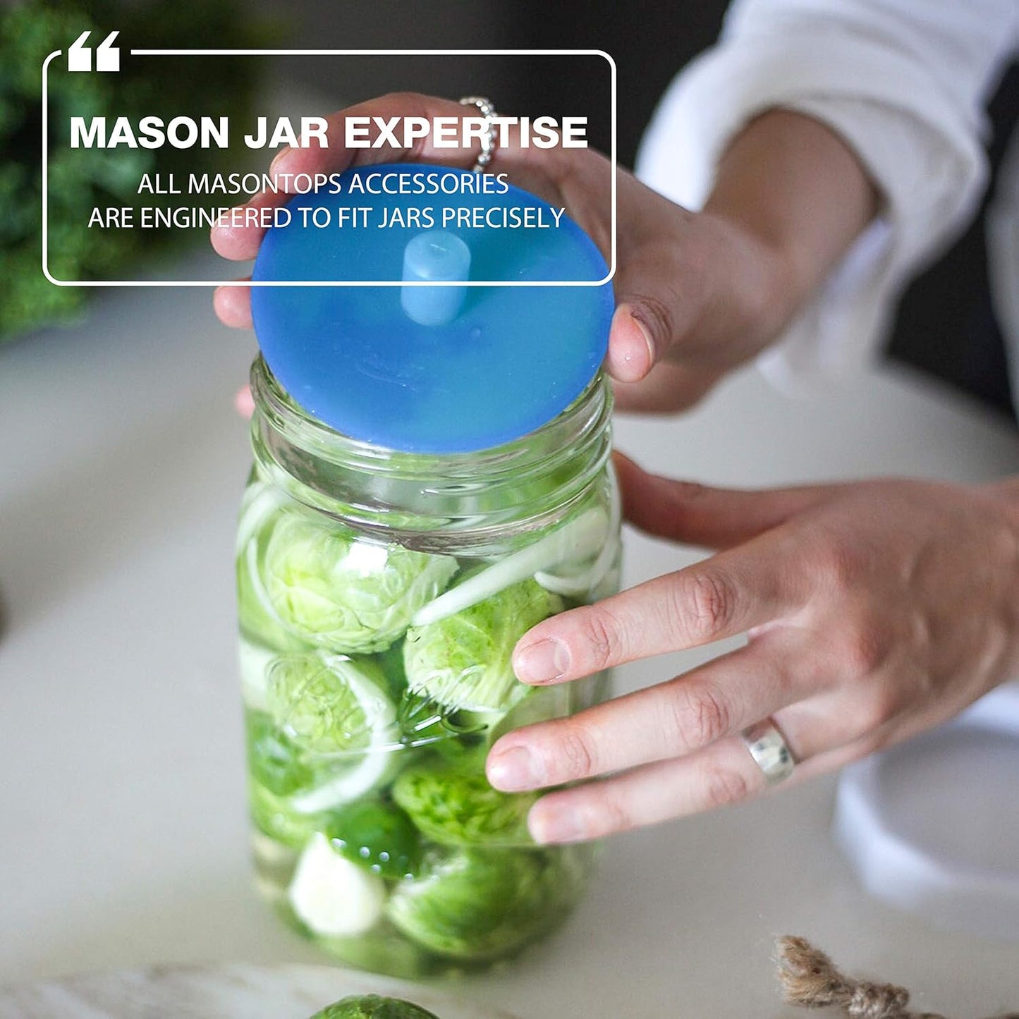 8 PC Pickle Pebbles Glass Weights & Pickle Pipes Airlock Kit for Small Regular Mouth Pickling & Canning Lids by Masontops