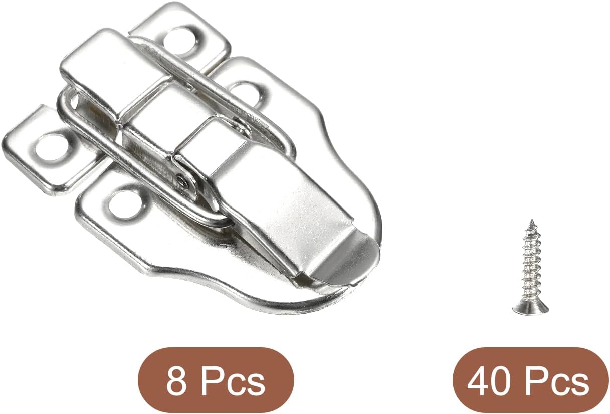 8 Pcs Duck-Billed Hasp Lock 60 x 40mm Retro Box Toggle Latch Metal Buckle for Jewelry Box Suitcase Toolbox Wooden Case