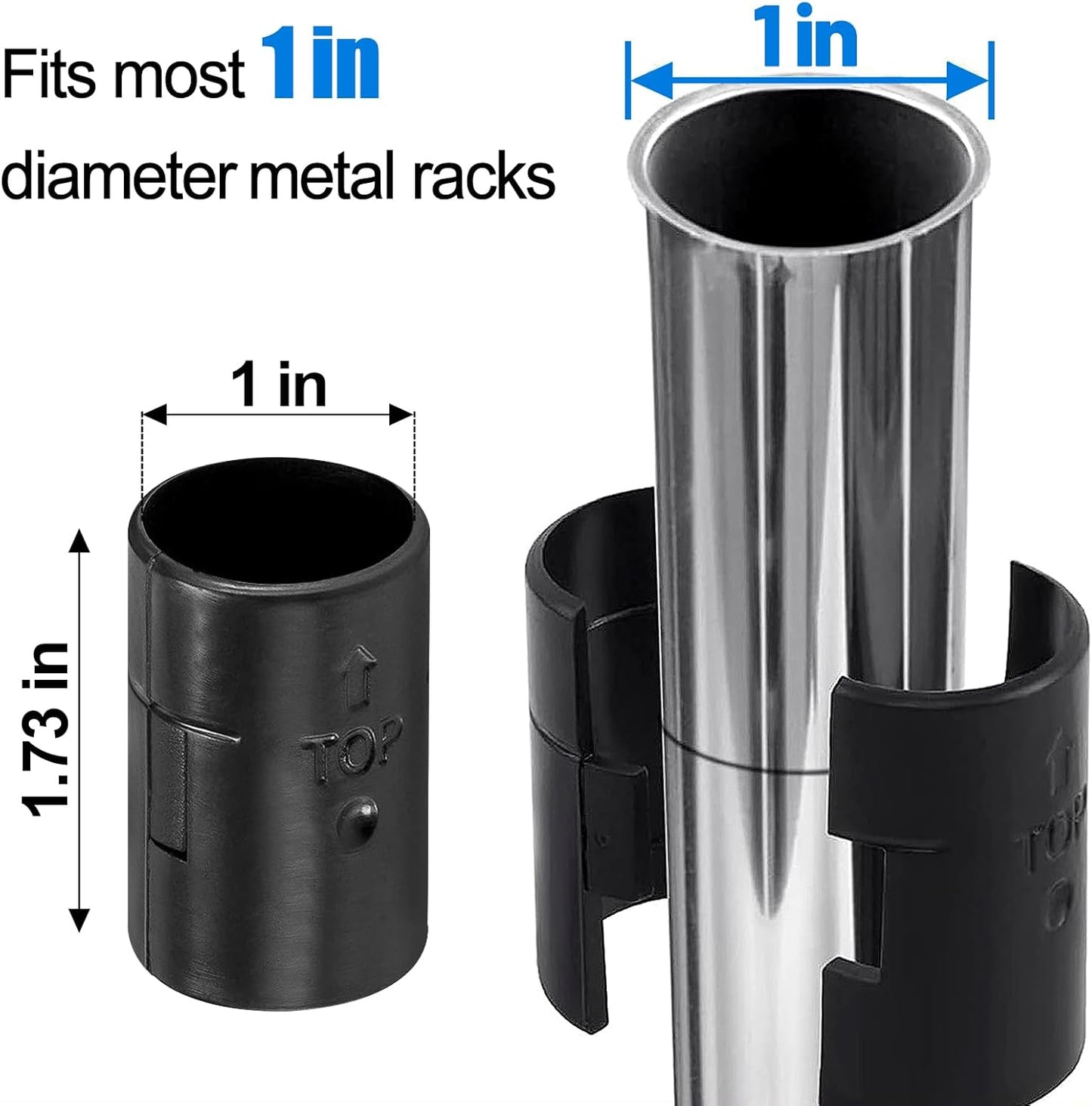 8 Pcs Wire Shelving Shelf Lock Clips for 1" Post - Replacement Parts for Wire Shelving System