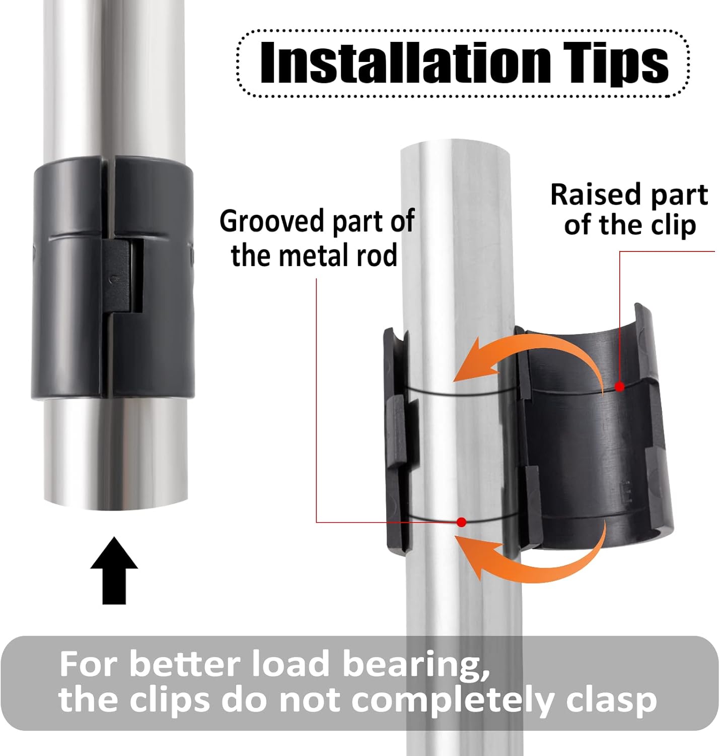 8 Pcs Wire Shelving Shelf Lock Clips for 1" Post - Replacement Parts for Wire Shelving System