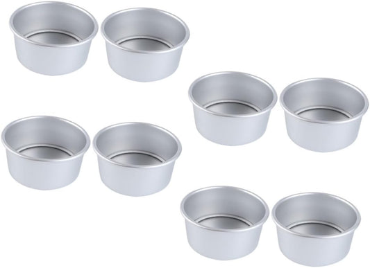 8 Piece Aluminum Alloy Baking Pan Set for Muffins, Cakes, Pies, and Pizza - Round Cake Tins, Bread Tins, and Pastry Moulds for Oven Use