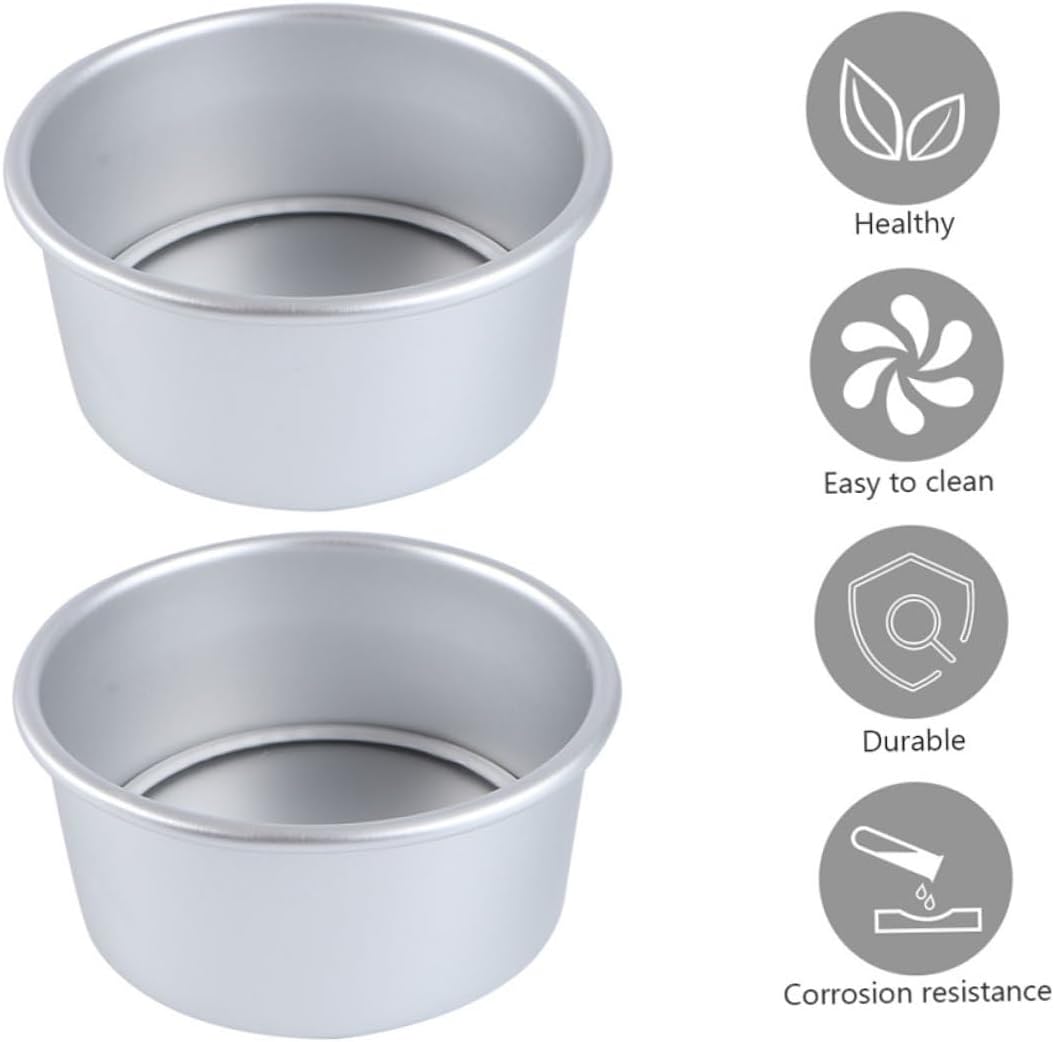 8 Piece Aluminum Alloy Baking Pan Set for Muffins, Cakes, Pies, and Pizza - Round Cake Tins, Bread Tins, and Pastry Moulds for Oven Use