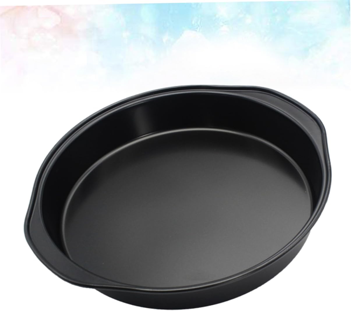 8-Piece Baking Aluminum Pan Set - Coupe Style, Non-Stick, Cake & Pizza Trays for Oven Roasting & Broiling - Black